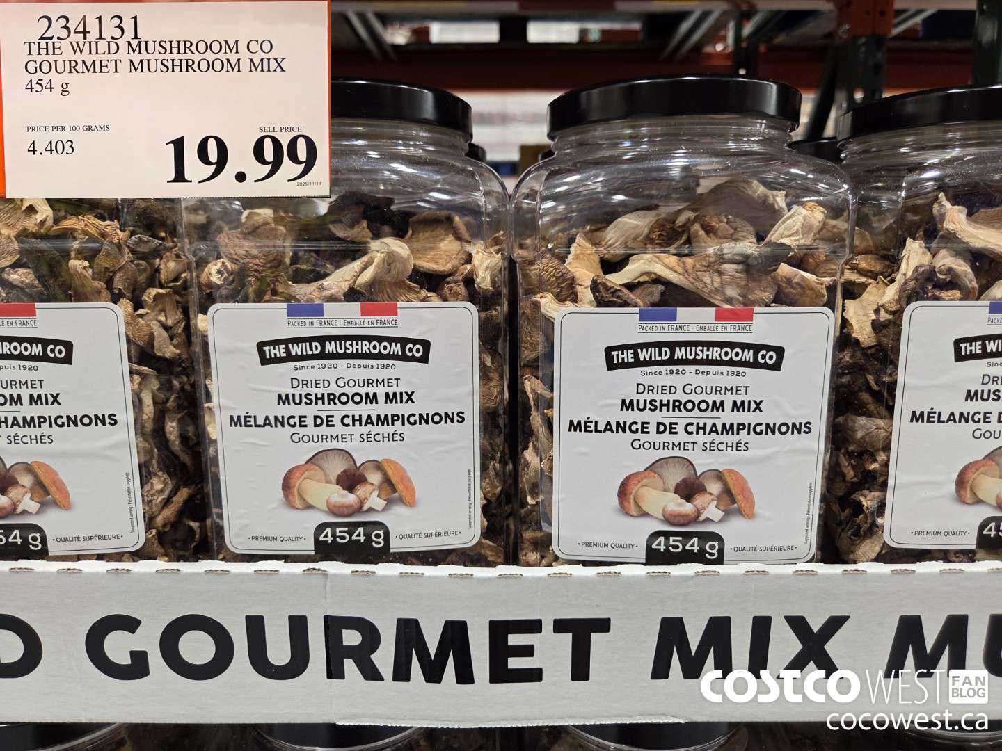 234131 THE WILD MUSHROOM CO GOURMET MUSHROOM MIX 454 g $19.99