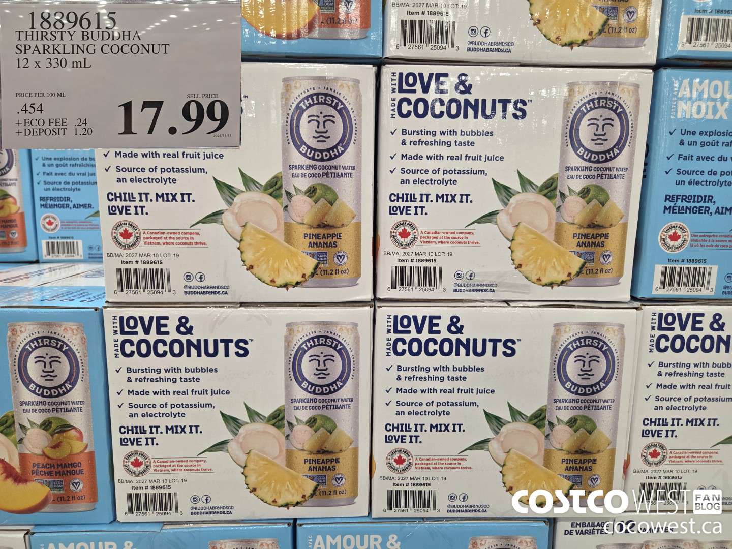 1889615 THIRSTY BUDDHA SPARKLING COCONUT 12 x 330 mL $17.99