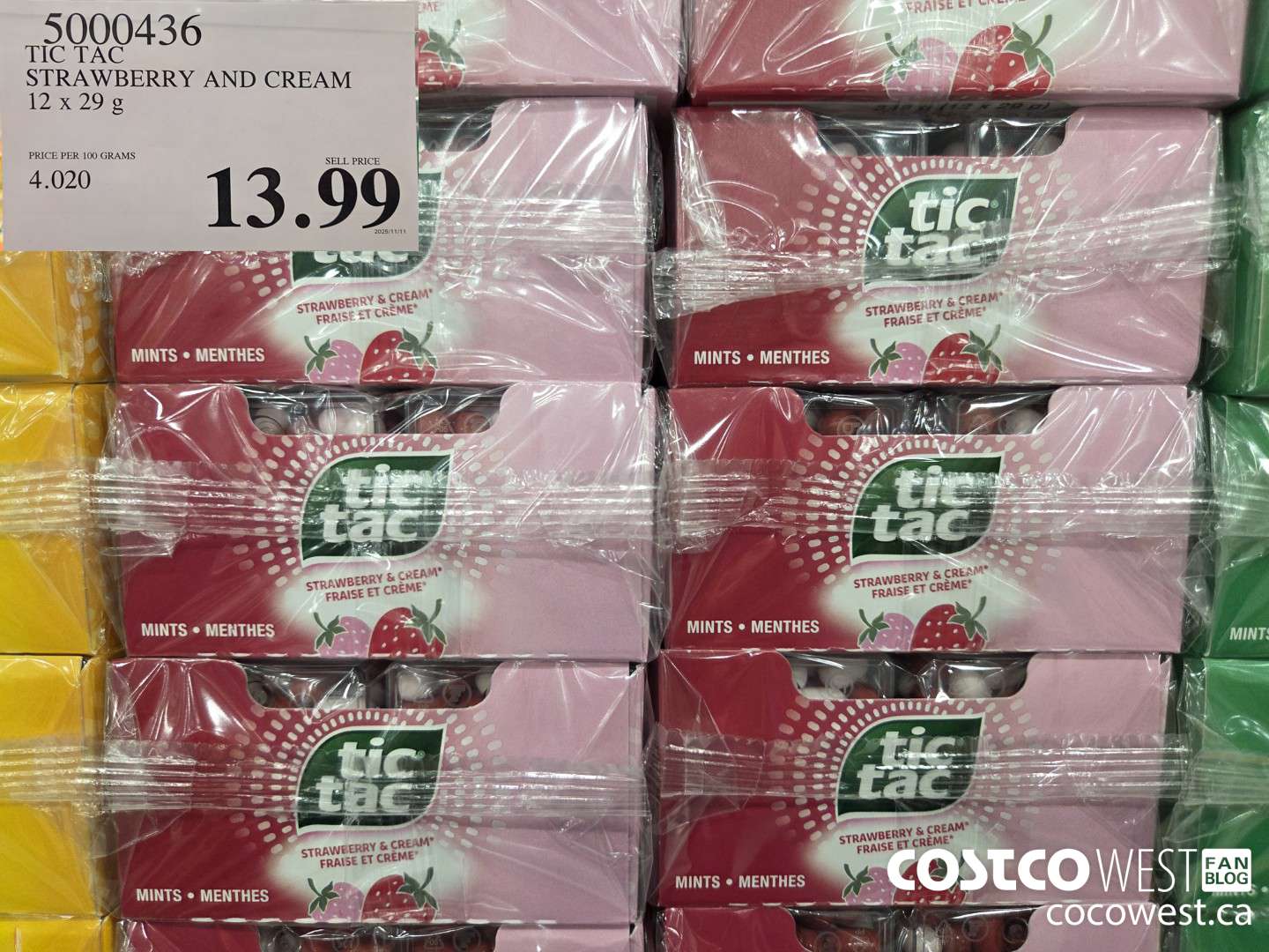 5000436 TIC TAC STRAWBERRY AND CREAM 12 x 29 g $13.99