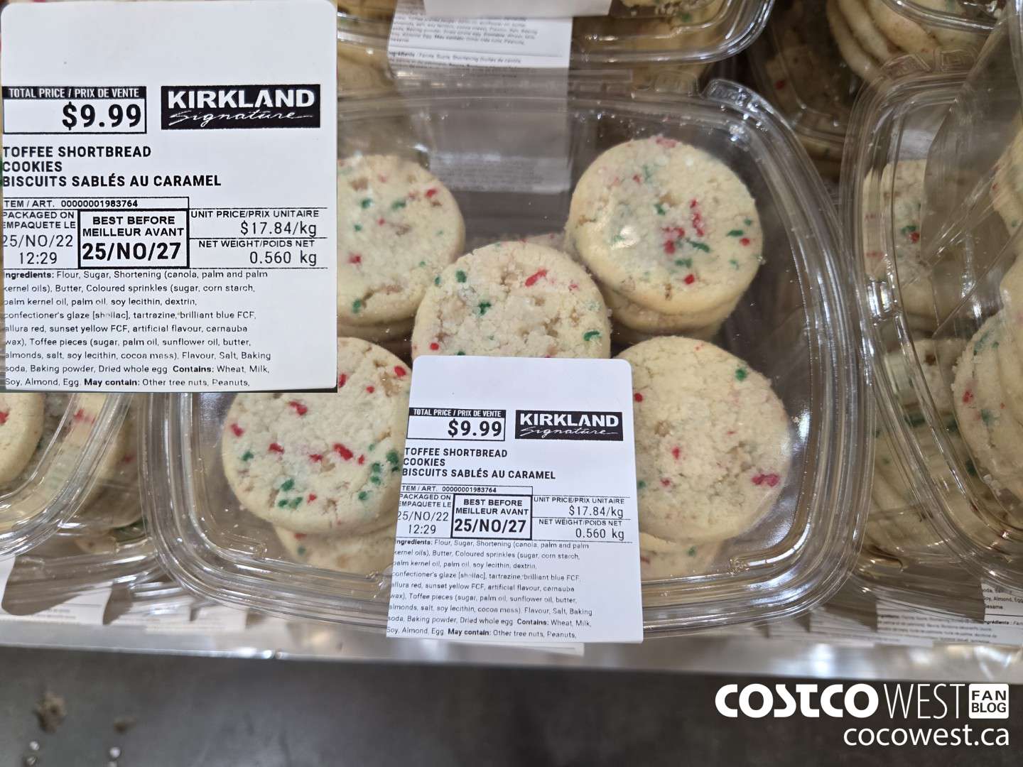 1983764 TOFFEE SHORTBREAD COOKIES $9.99