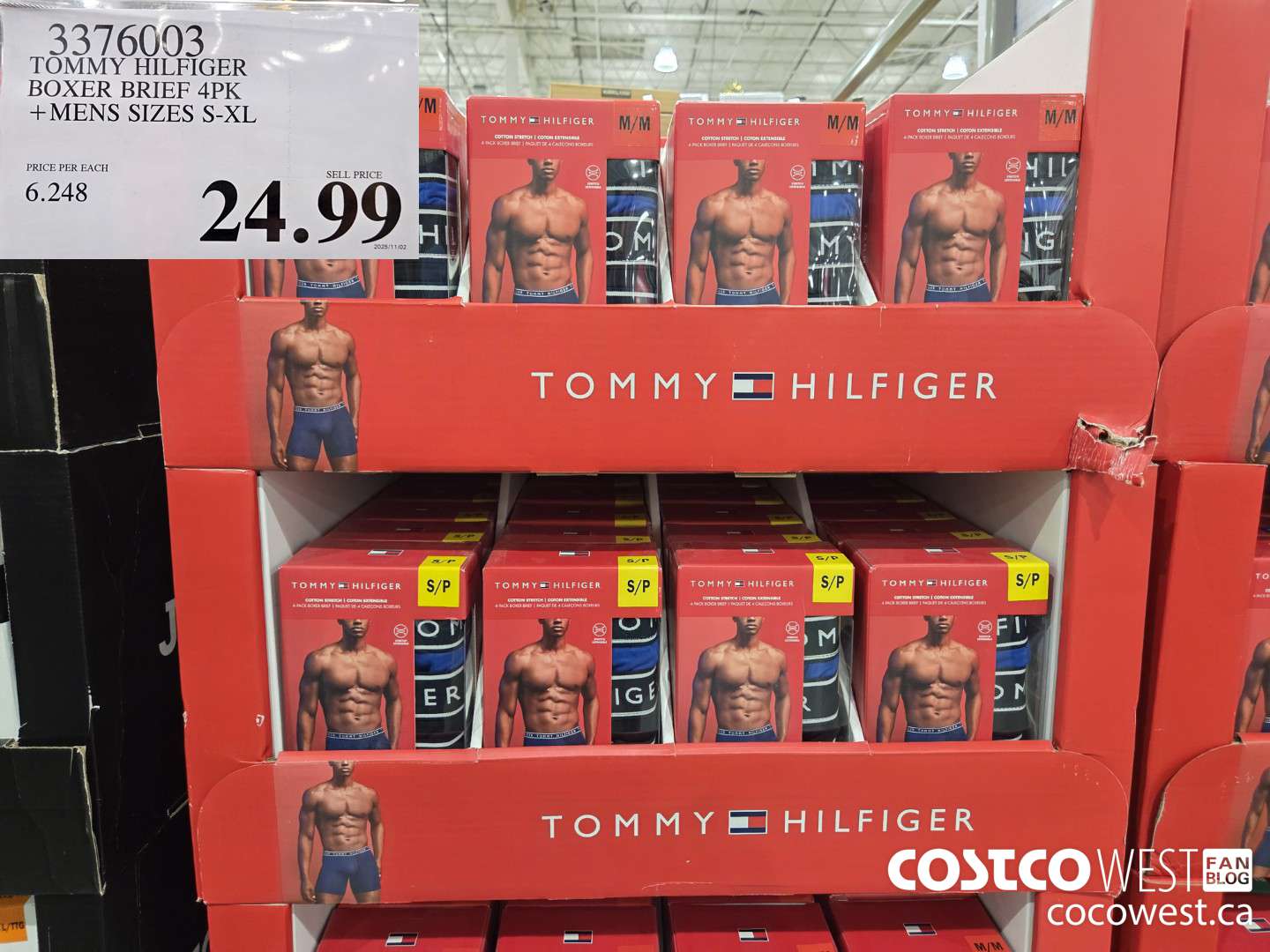 3376003 TOMMY HILFIGER BOXER BRIEF 4PK MENS SIZES S-XL $24.99