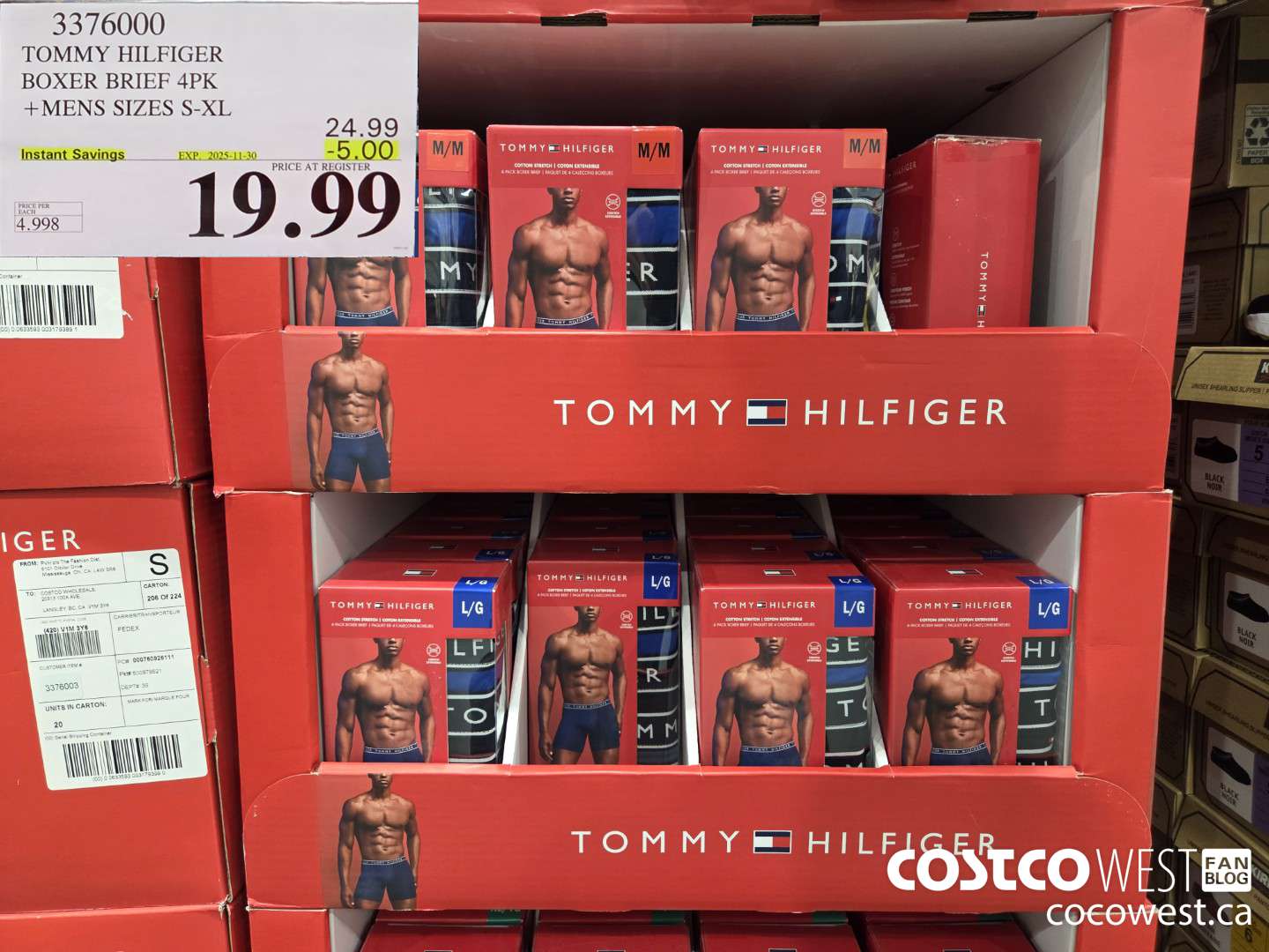 3376000 TOMMY HILFIGER BOXER BRIEF 4PK MENS SIZES S-XL ($5.00 INSTANT SAVINGS EXPIRES ON 2025-11-30) $19.99