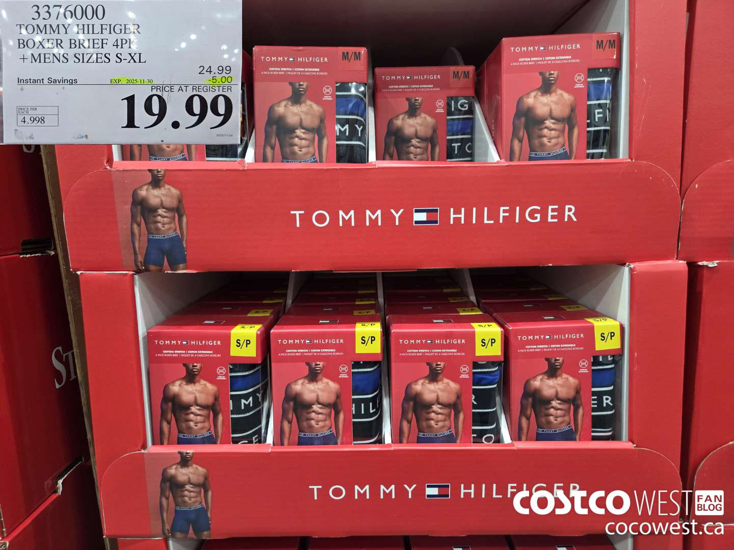 3376000 TOMMY HILFIGER BOXER BRIEF 4PK MENS SIZES S-XL ($5.00 INSTANT SAVINGS EXPIRES ON 2025-11-30) $19.99