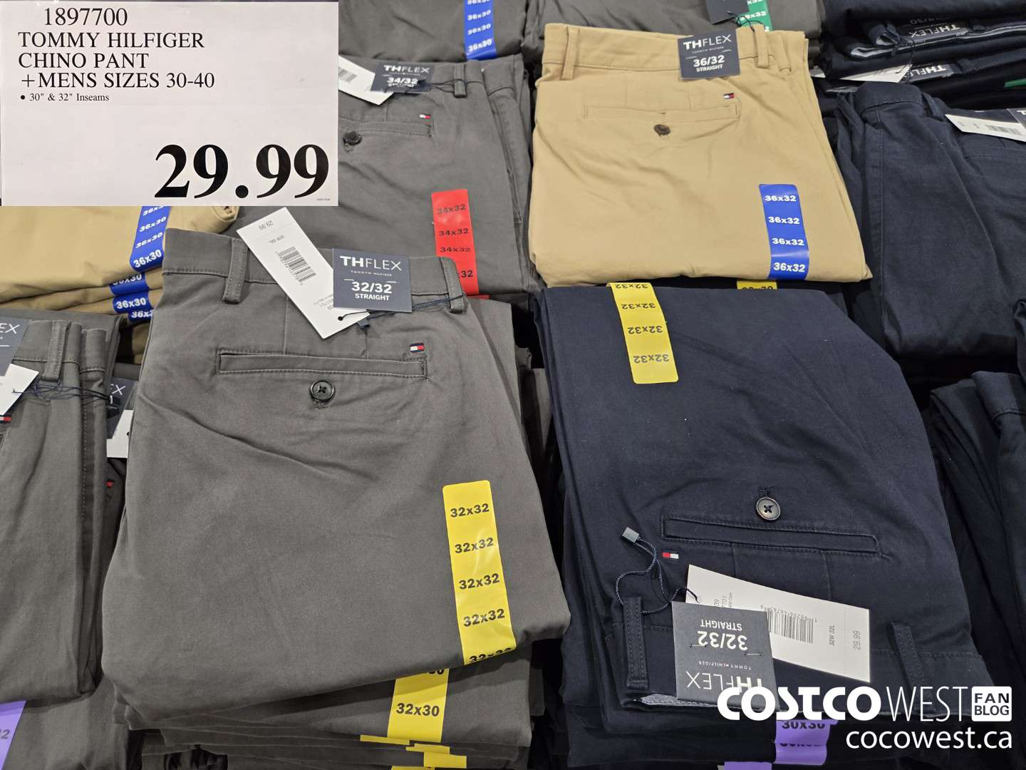 1897700 TOMMY HILFIGER CHINO PANT MENS SIZES 30-40 $29.99