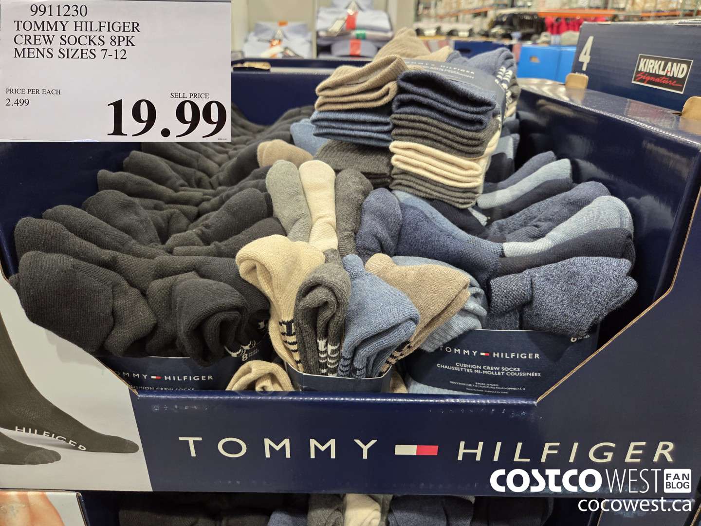 9911230 TOMMY HILFIGER CREW SOCKS 8PK MENS SIZES 7-12  $19.99