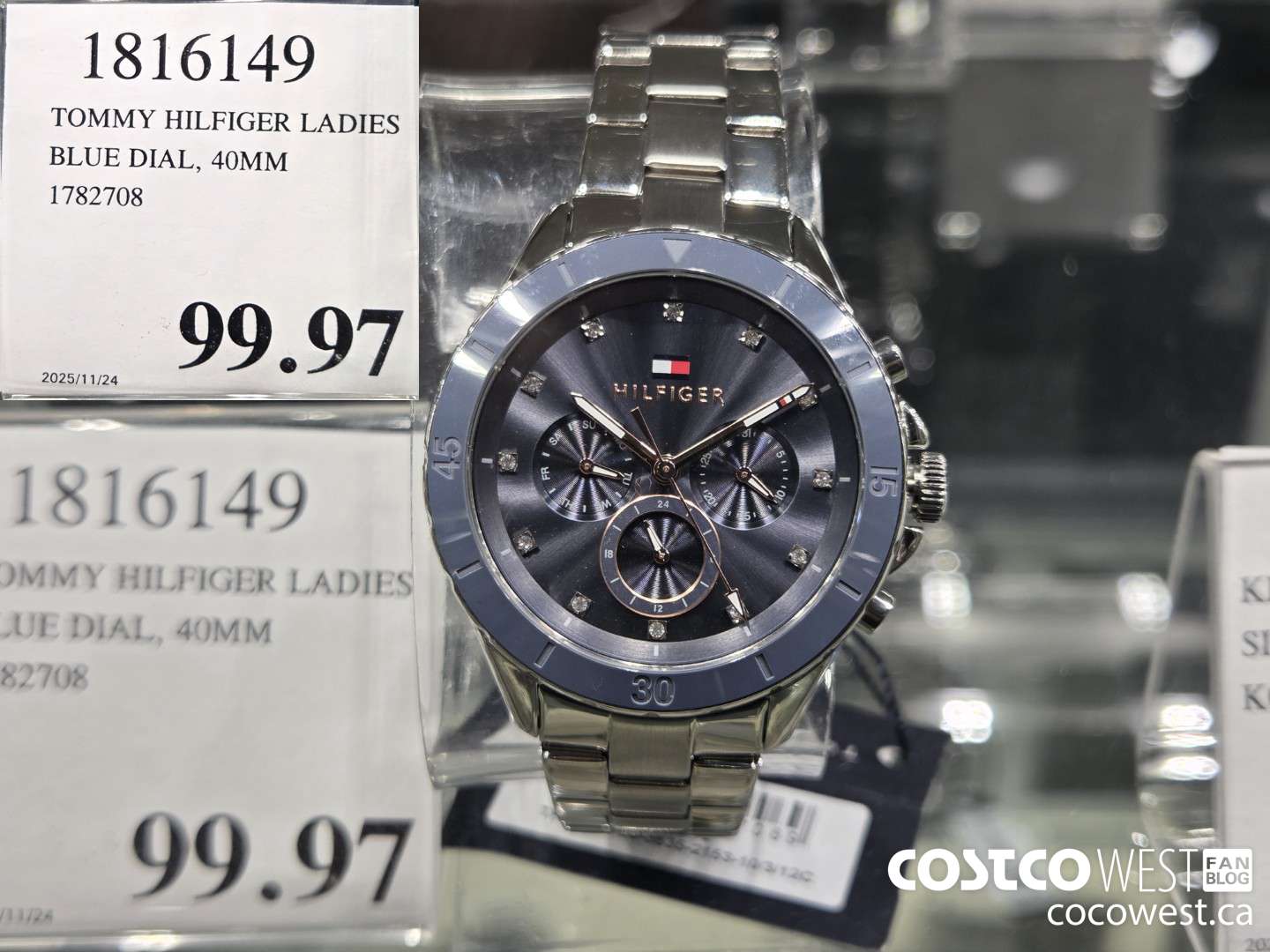 1816149 TOMMY HILFIGER LADIES BLUE DIAL 40MM 1782708 $99.97