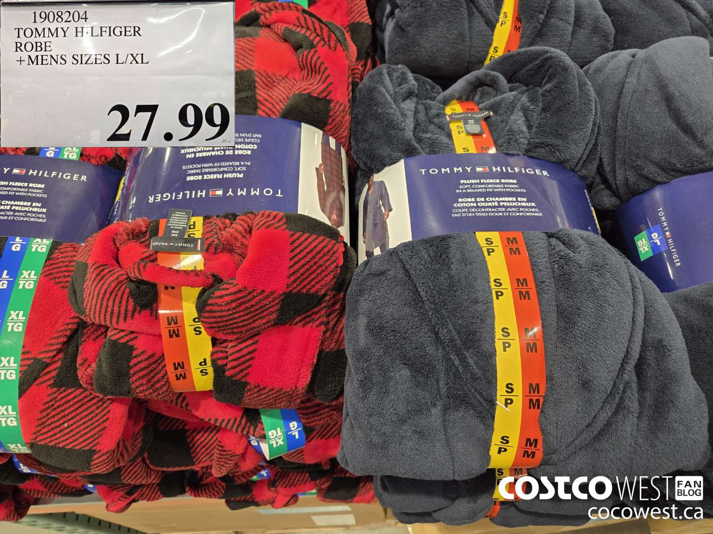 1908204 TOMMY HILFIGER ROBE MENS SIZES L/XL $27.99