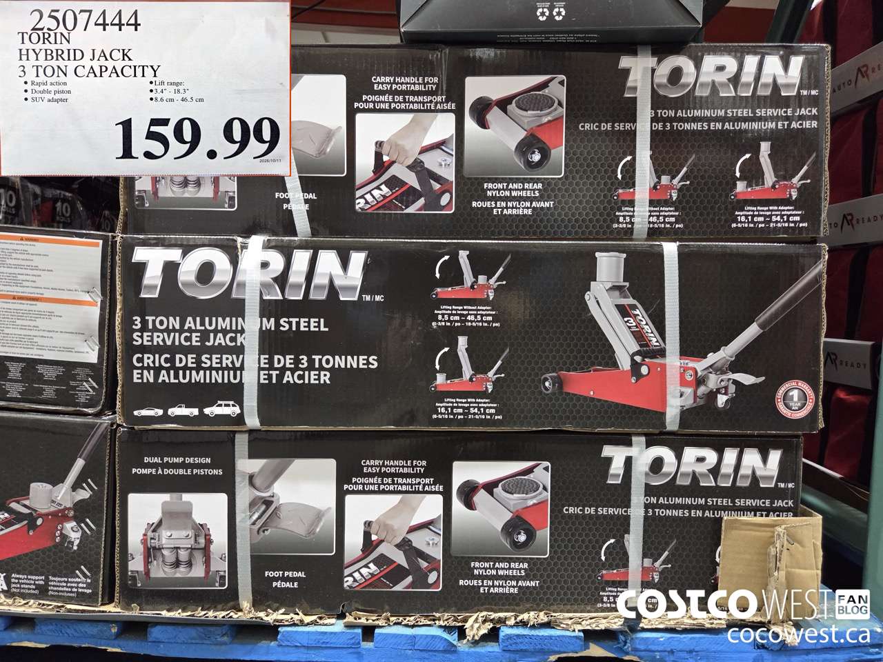 2507444 TORIN HYBRID JACK 3 TON CAPACITY $159.99
