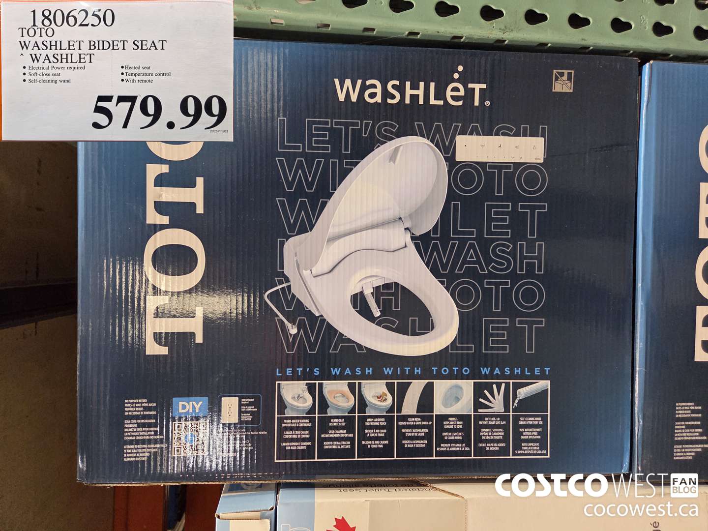 1806250 TOTO WASHLET BIDET SEAT WASHLET $579.99