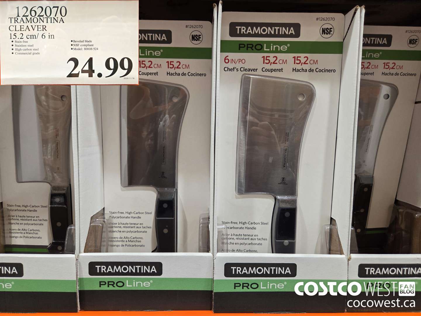 1262070 TRAMONTINA CLEAVER 15.2 cm / 6 in $24.99