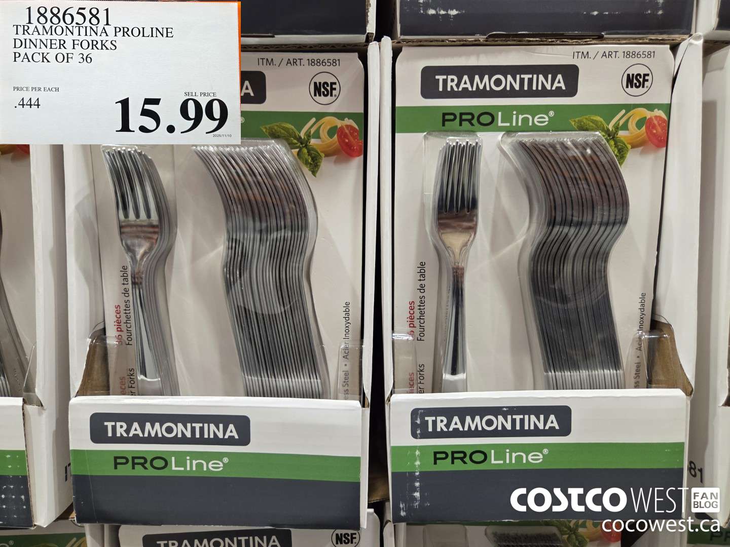 1886581 TRAMONTINA PROLINE DINNER FORKS PACK OF 36 $15.99
