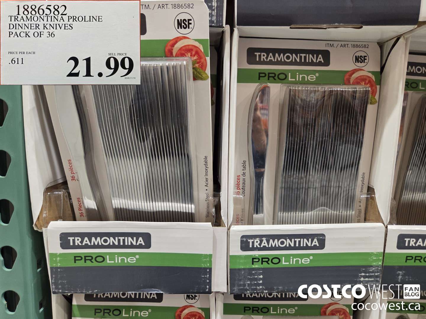 1886582 TRAMONTINA PROLINE DINNER KNIVES PACK OF 36 $21.99