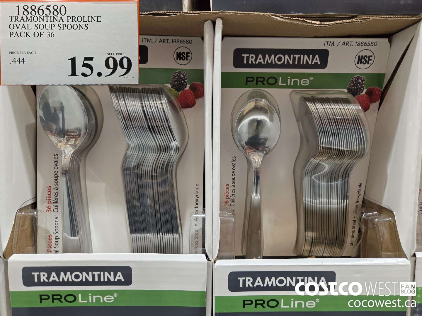 1886580 TRAMONTINA PROLINE OVAL SOUP SPOONS PACK OF 36 $15.99