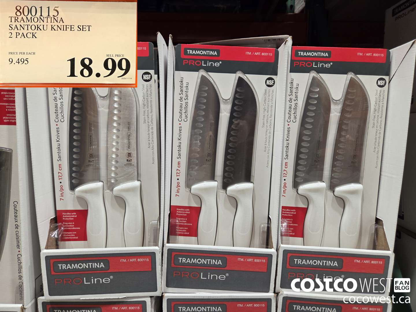 800115 TRAMONTINA SANTOKU KNIFE SET 2 PACK $18.99