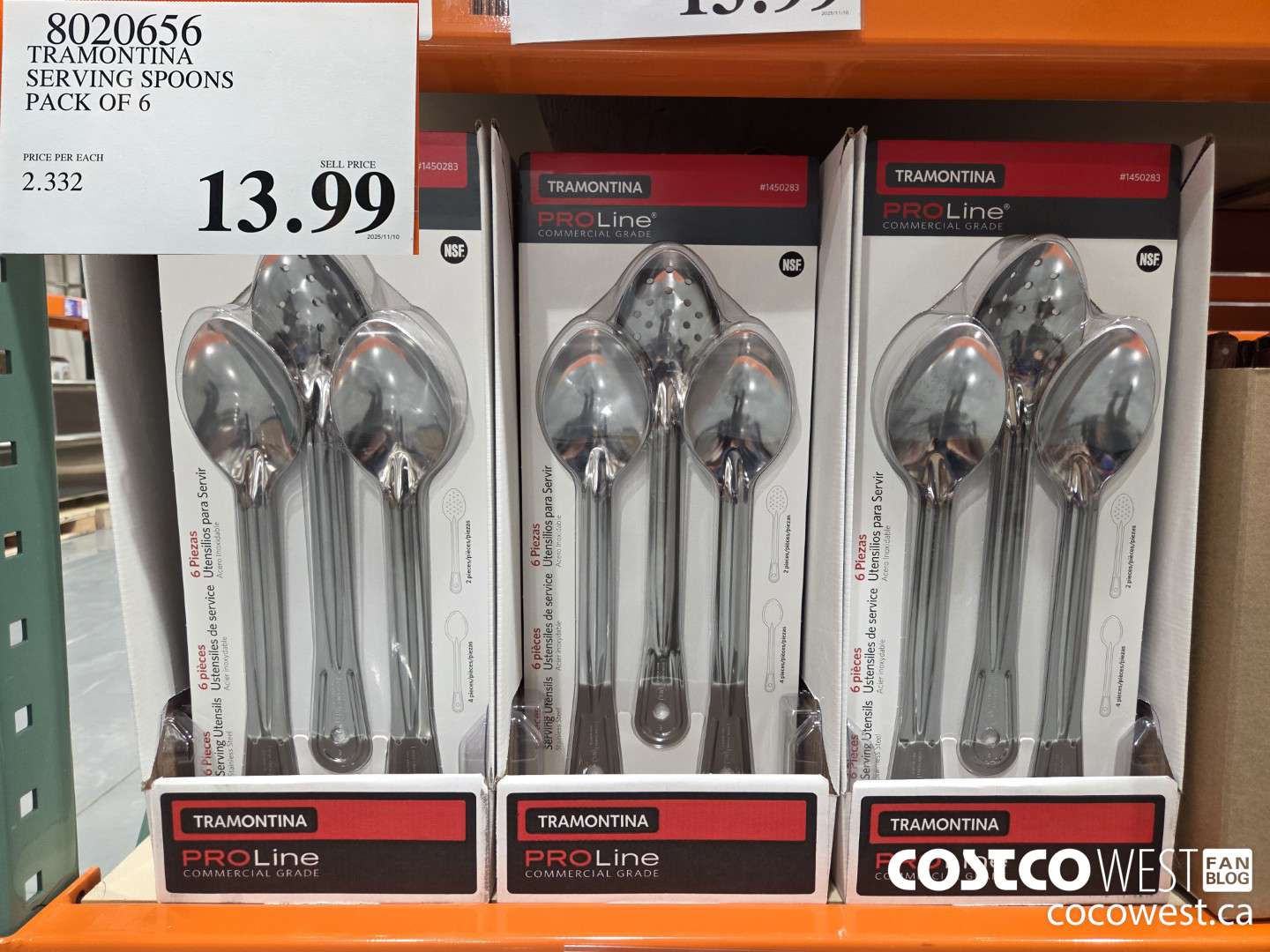 8020656 TRAMONTINA SERVING SPOONS PACK OF 6 $13.99