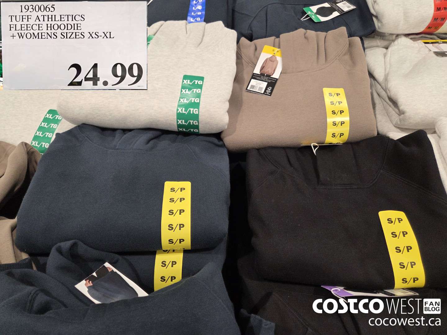 1930065 TUFF ATHLETICS FLEECE HOODIE WOMENS SIZES XS-XL $24.99