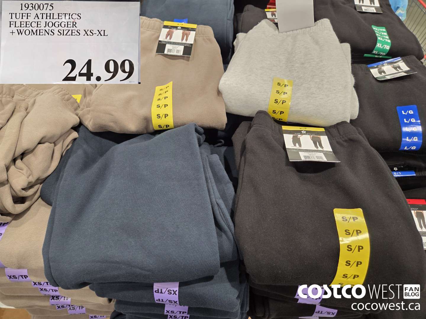 1930075 TUFF ATHLETICS FLEECE JOGGER WOMENS SIZES XS-XL  $24.99