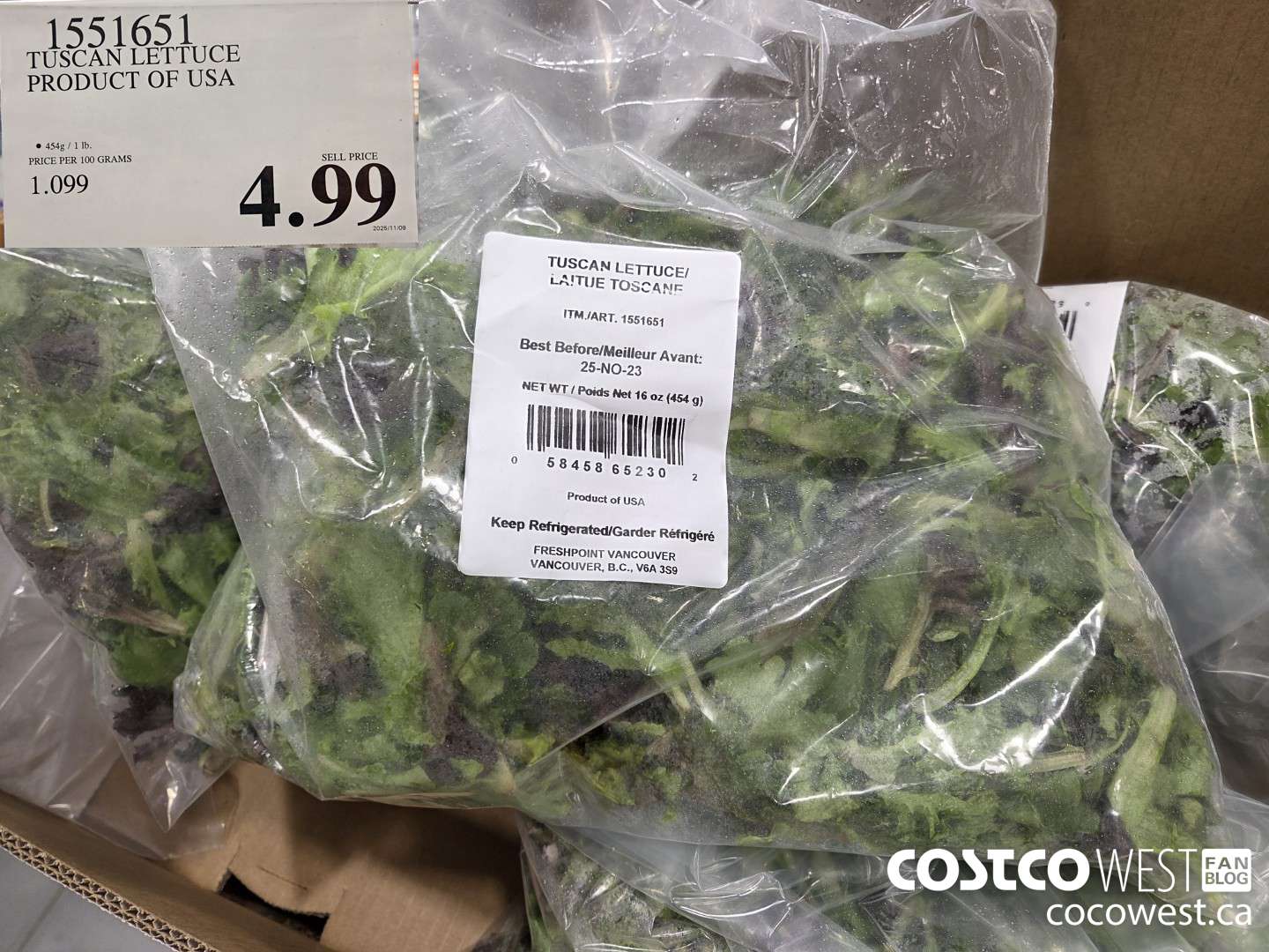 1551651 TUSCAN LETTUCE PRODUCT OF USA $4.99