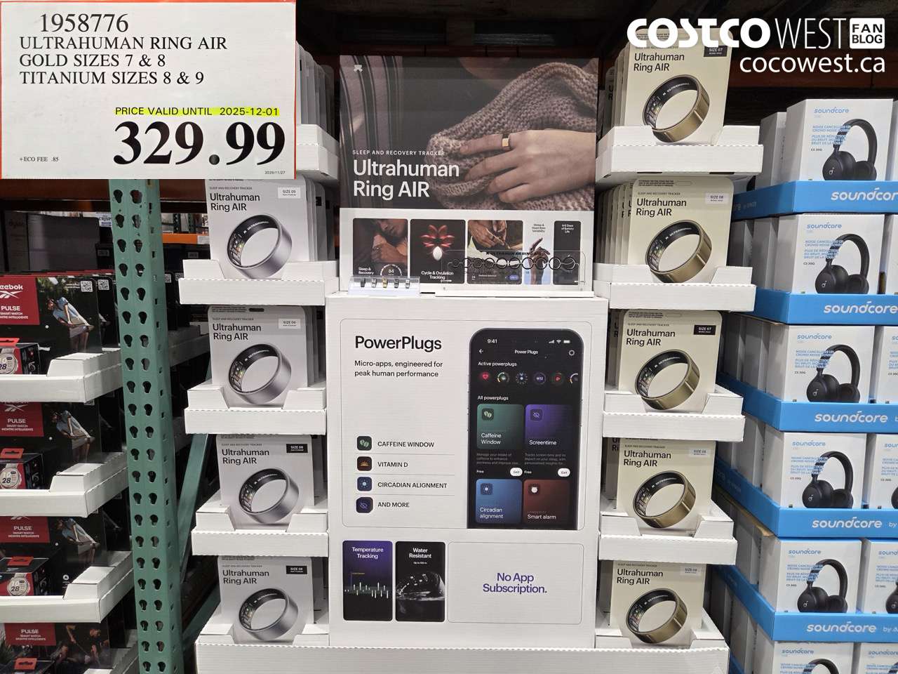 1958776 ULTRAHUMAN RING AIR BIONIC GOLD SIZE 8 (EXPIRES ON 2025-12-01) $329.99