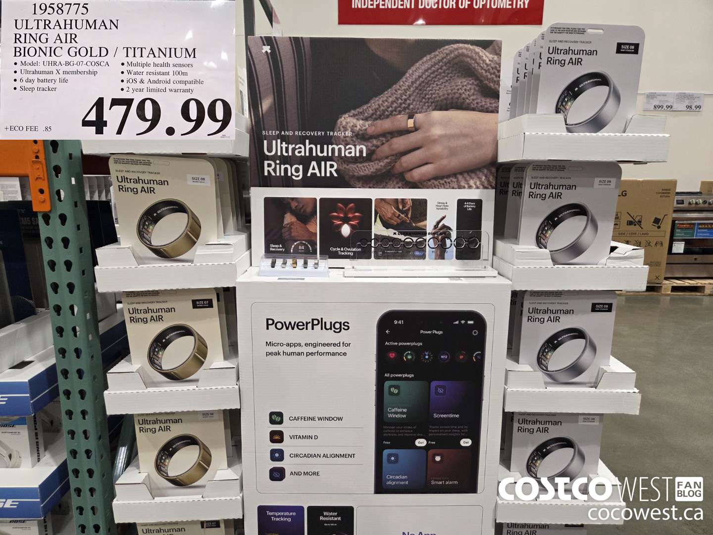 1958775 ULTRAHUMAN RING AIR BIONIC GOLD / TITANIUM $479.99