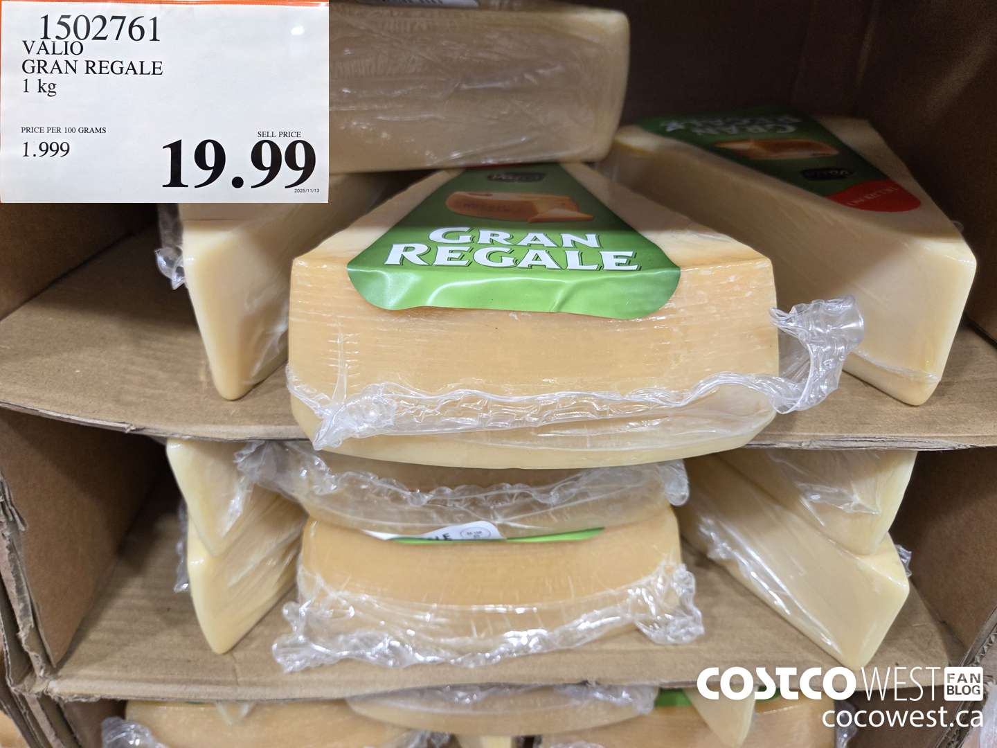 1502761 VALIO GRAN REGALE 1 kg $19.99