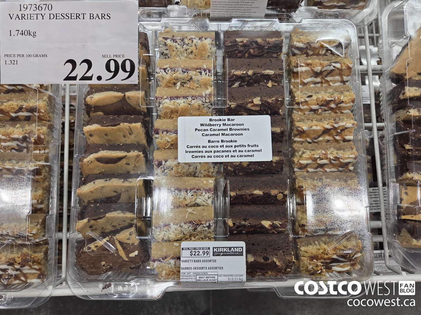 1973670 VARIETY DESSERT BARS 1.740KG $22.99
