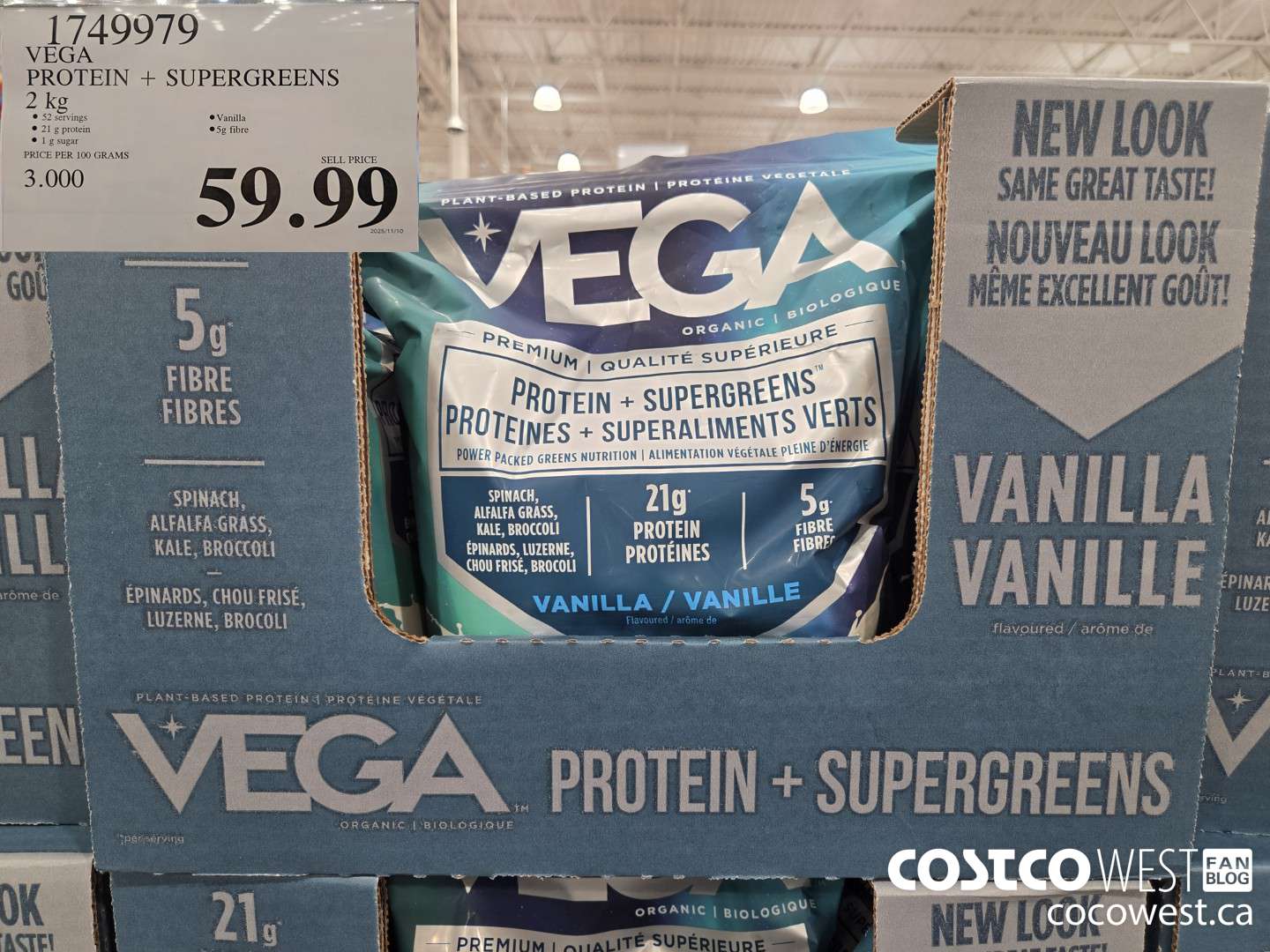 1749979 VEGA ORGANIC PROTEIN & GREENS 2 KG ($17.00 INSTANT SAVINGS EXPIRES ON 2025-09-28) $42.99