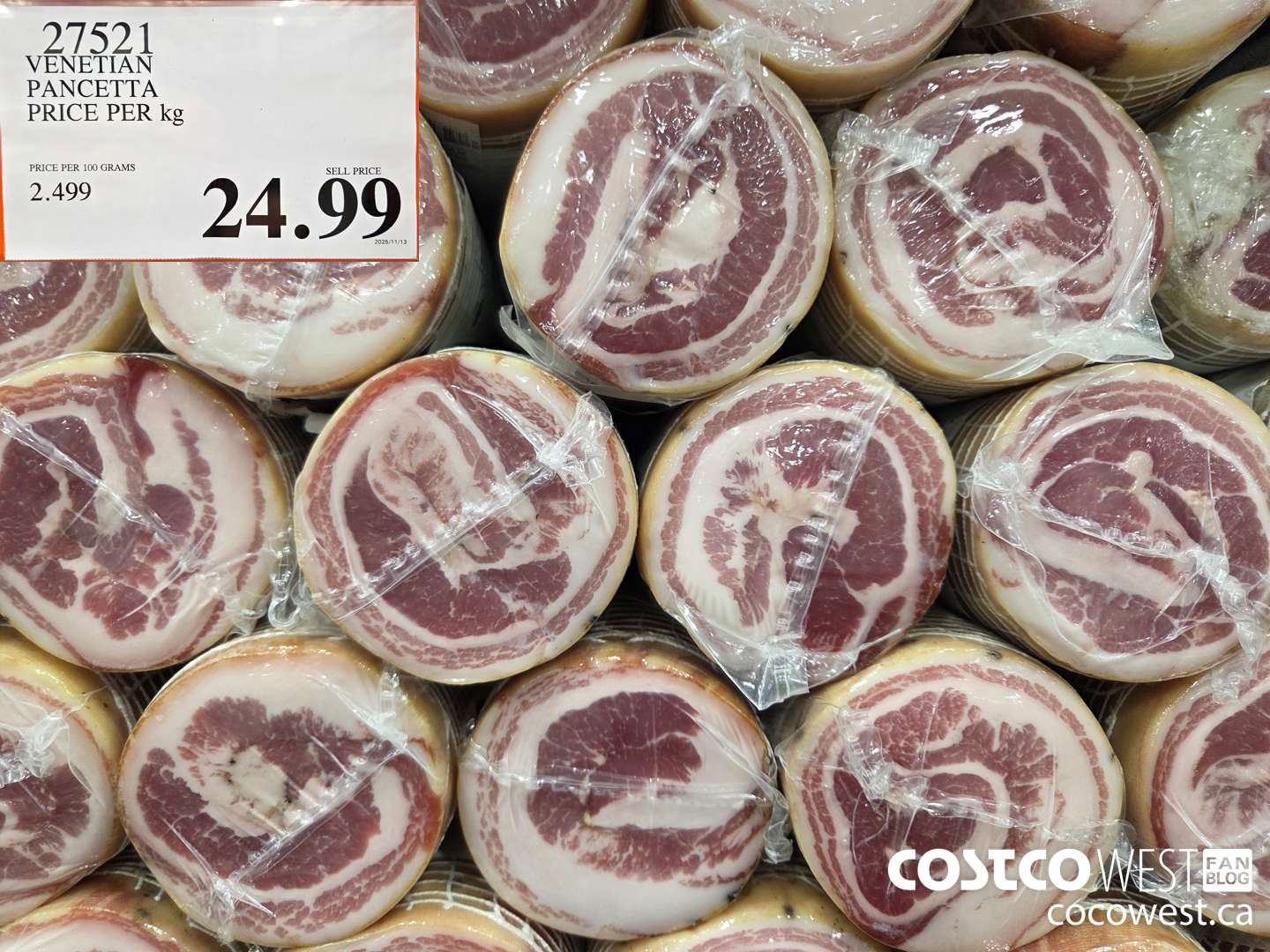 27521 VENETIAN PANCETTA PRICE PER kg $24.99