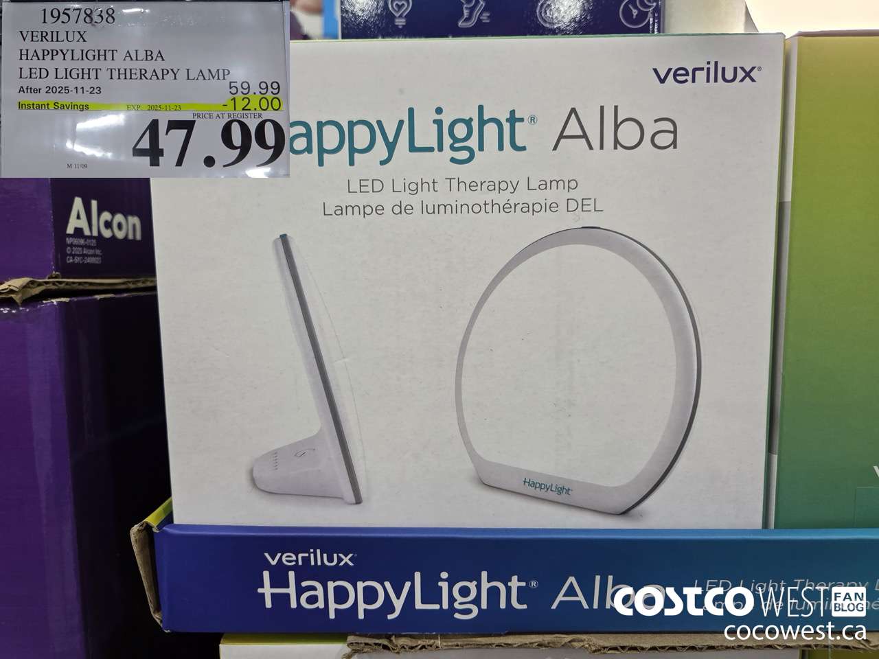 1957838 VERILUX HAPPYLIGHT ALBA LED LIGHT THERAPY LAMP ($12.00 INSTANT SAVINGS EXPIRES ON 2025-11-23) $47.99