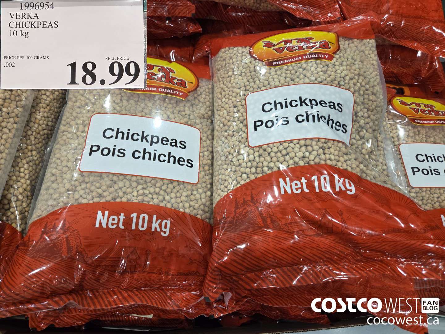 1996954 VERKA CHICKPEAS 10 kg $18.99