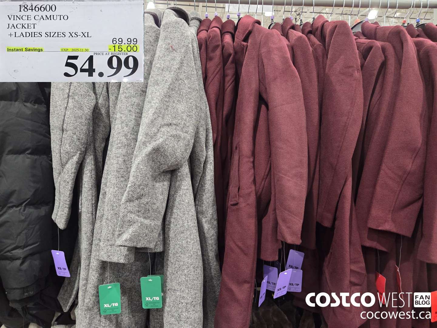 1846600 VINCE CAMUTO JACKET LADIES SIZES XS-XL ($15.00 INSTANT SAVINGS EXPIRES ON 2025-11-30) $54.99