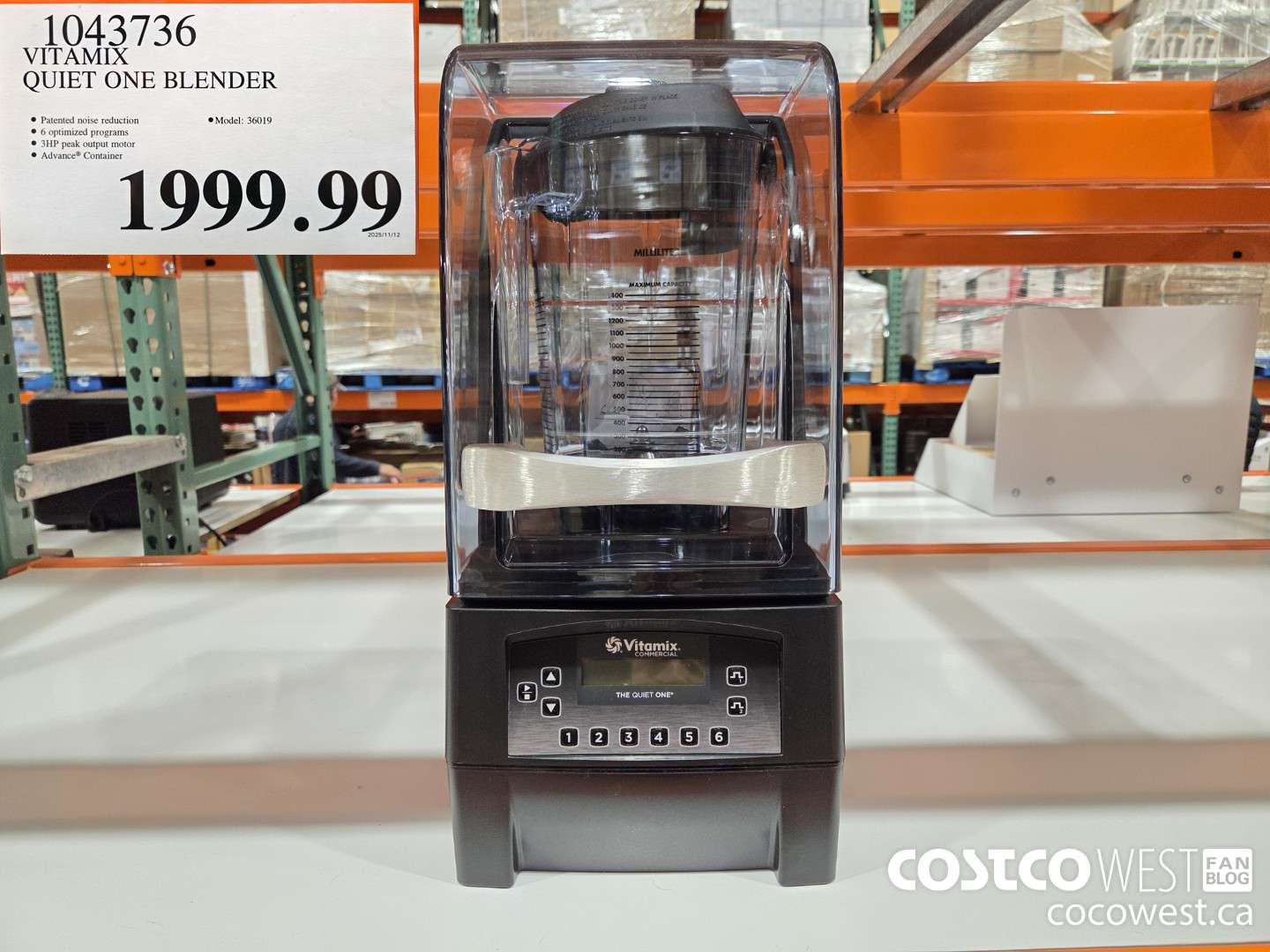 1043736 VITAMIX QUIET ONE BLENDER $1999.99