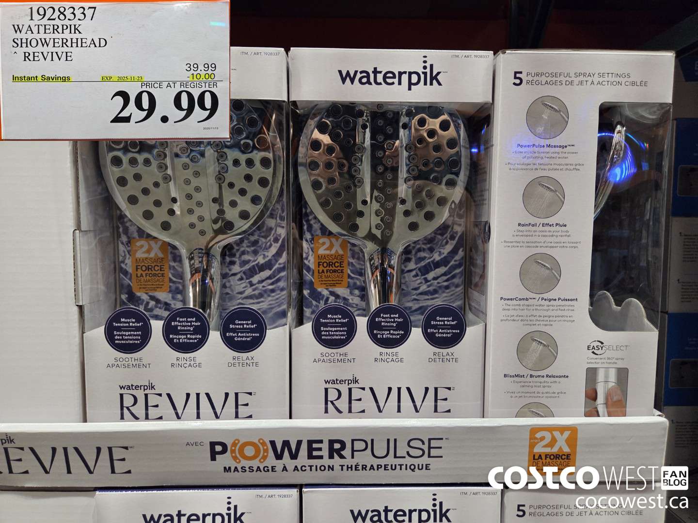 1928337 WATERPIK SHOWERHEAD REVIVE ($10.00 INSTANT SAVINGS EXPIRES ON 2025-11-23) $29.99