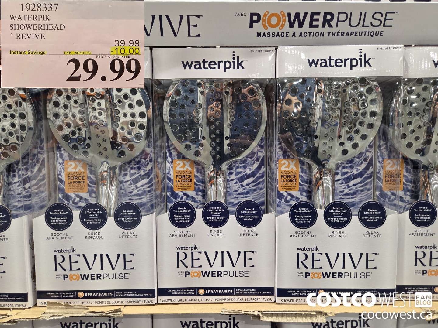 1928337 WATERPIK SHOWERHEAD REVIVE ($10.00 INSTANT SAVINGS EXPIRES ON 2025-11-23) $29.99