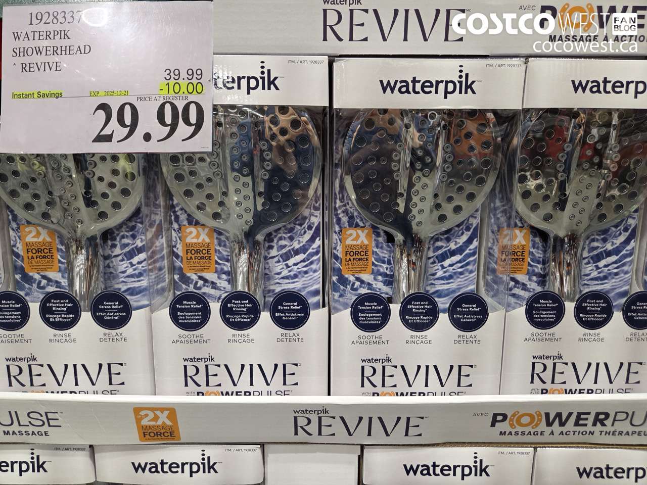 1928337 WATERPIK SHOWERHEAD REVIVE ($10.00 INSTANT SAVINGS EXPIRES ON 2025-12-21) $29.99