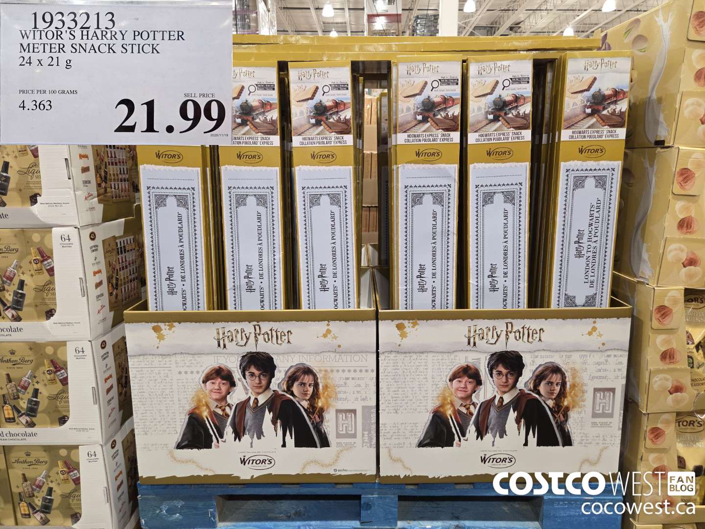 1933213 WITOR'S HARRY POTTER METER SNACK STICK 24 x 21 g $21.99