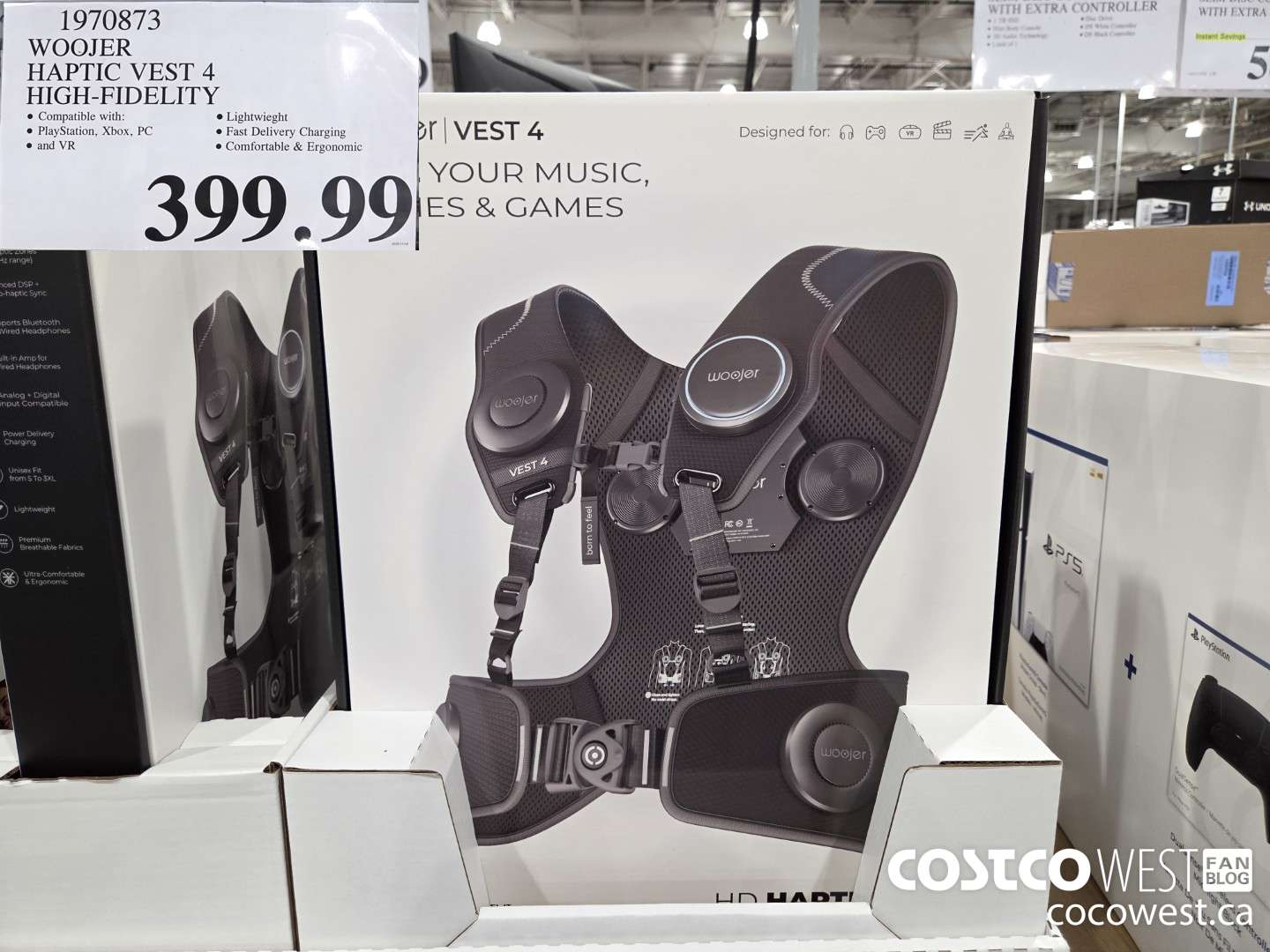 1970873 WOOJER HAPTIC VEST 4 HIGH-FIDELITY $399.99