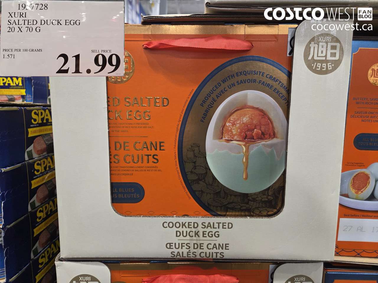 1957728 XURI SALTED DUCK EGG 20 x 70 g $21.99