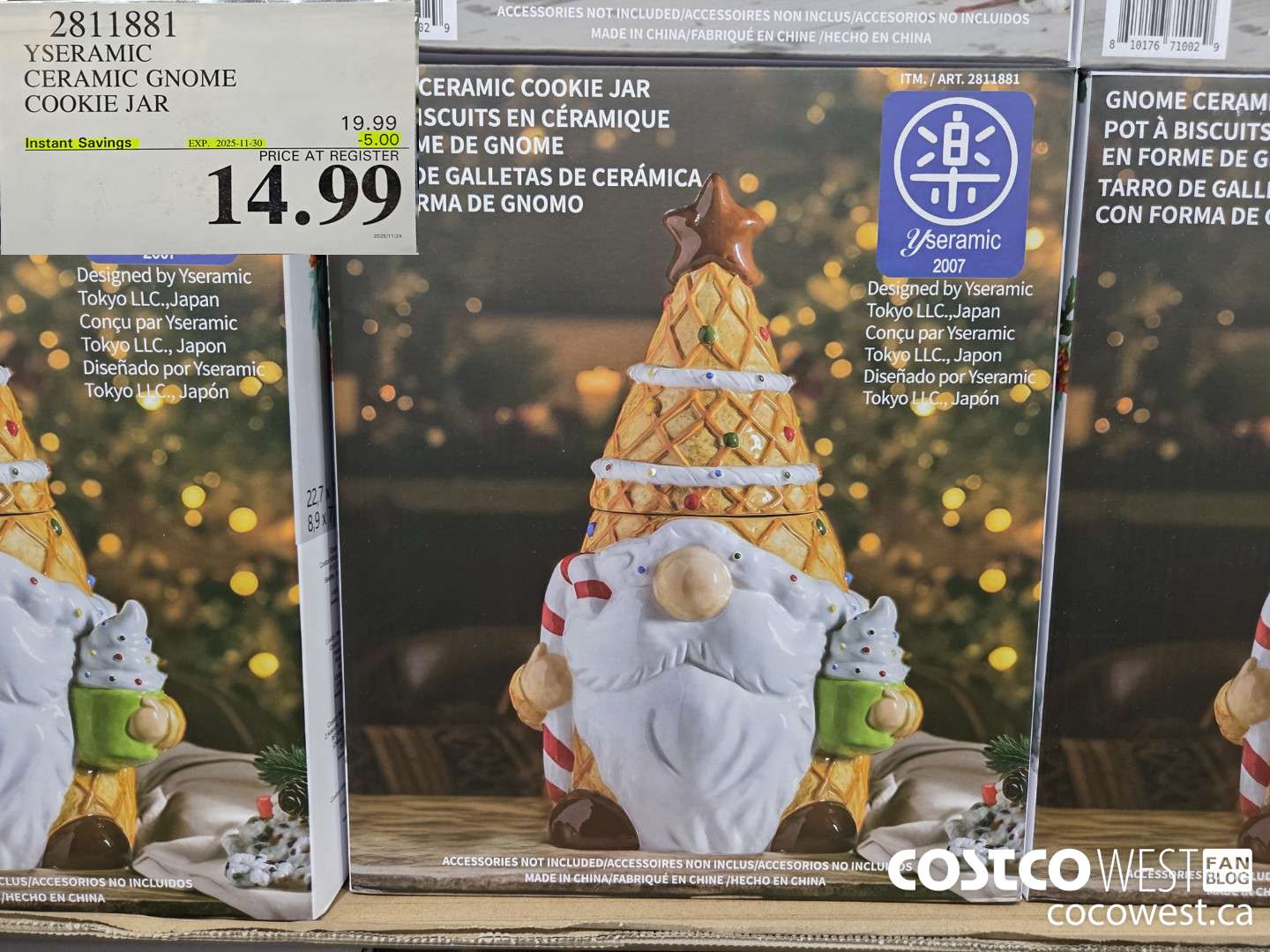 2811881 YSERAMIC CERAMIC GNOME COOKIE JAR ($5.00 INSTANT SAVINGS EXPIRES ON 2025-11-30) $14.99