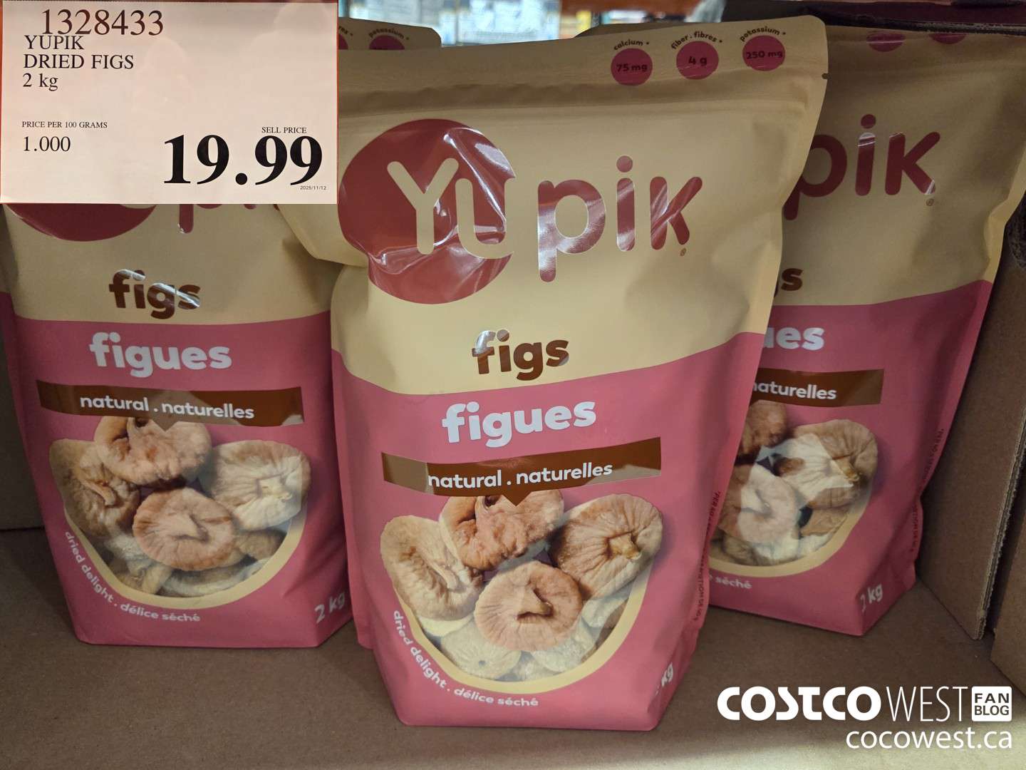 1328433 YUPIK DRIED FIGS 2 kg $19.99