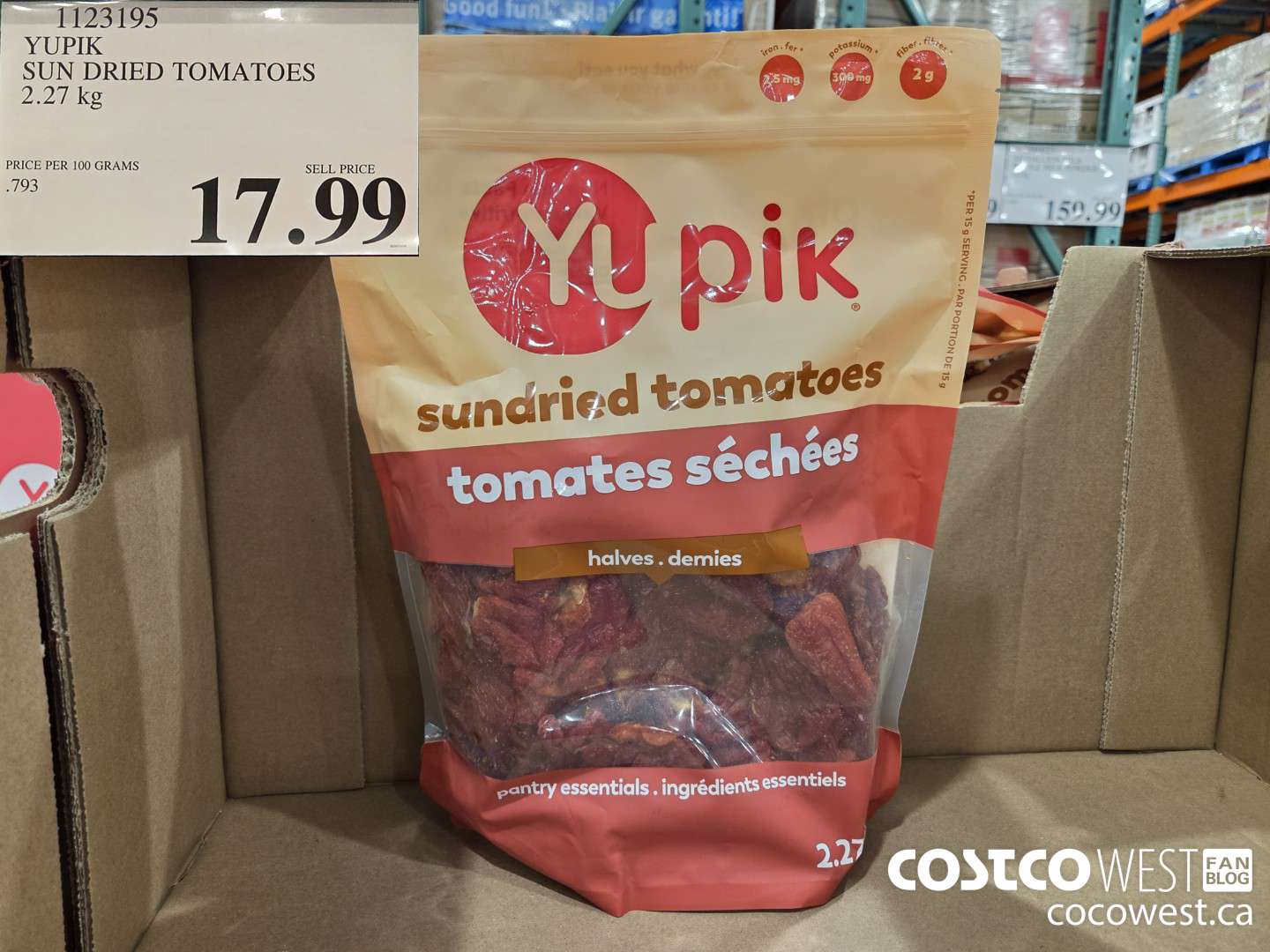 1123195 YUPIK SUN DRIED TOMATOES 2.27KG $17.99