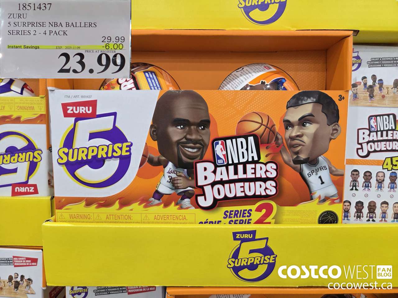 1851437 ZURU 5 SURPRISE NBA BALLERS SERIES 2 4 PACK ($6.00 INSTANT SAVINGS EXPIRES ON 2025-11-09) $23.99