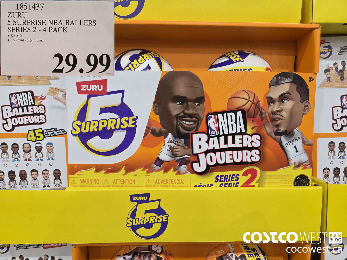 1851437 ZURU 5 SURPRISE NBA BALLERS SERIES 2 4 PACK $29.99