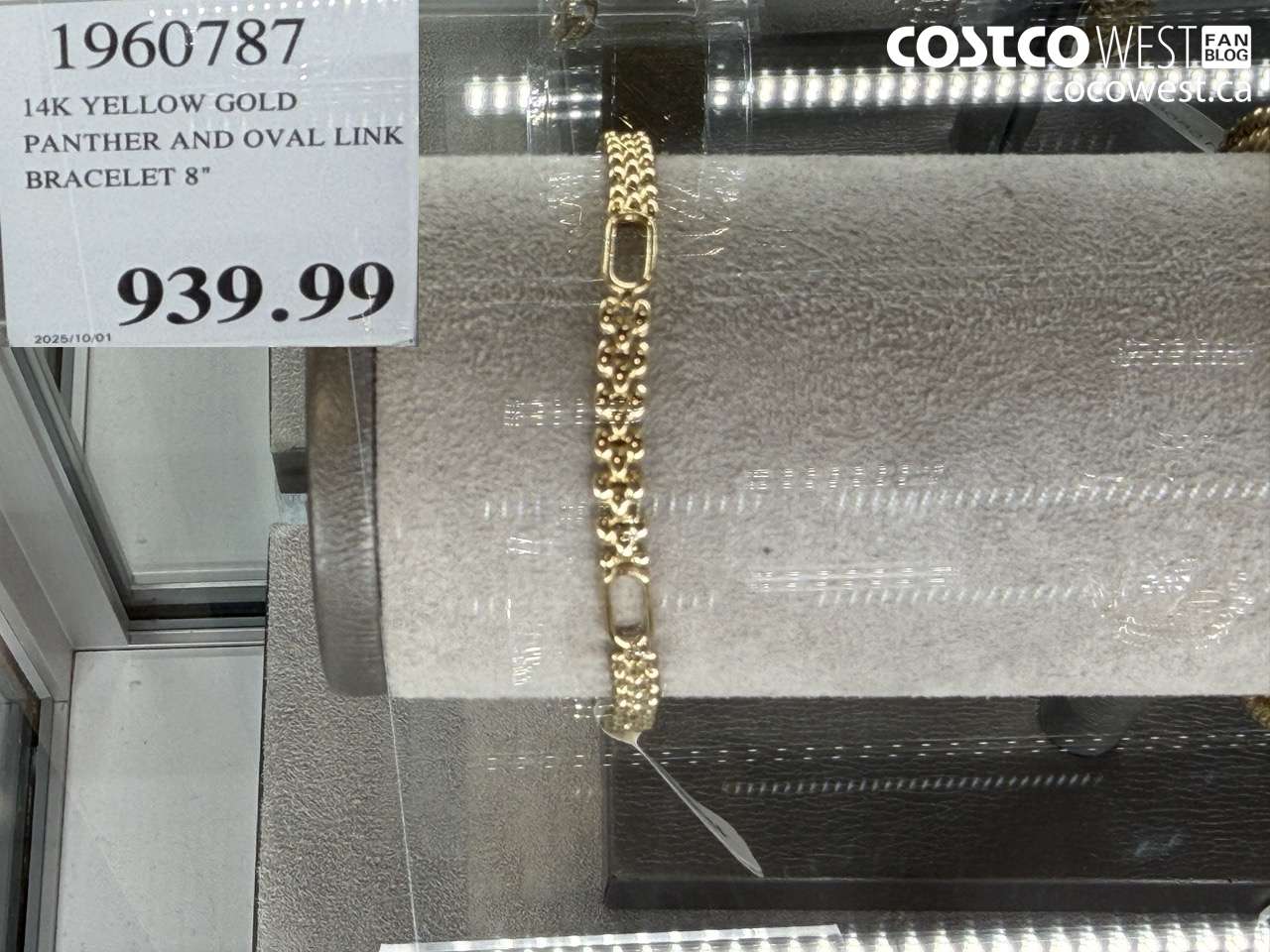 1960787 14KT YELLOW GOLD PANTHER AND OVAL LINK BRACELET 8