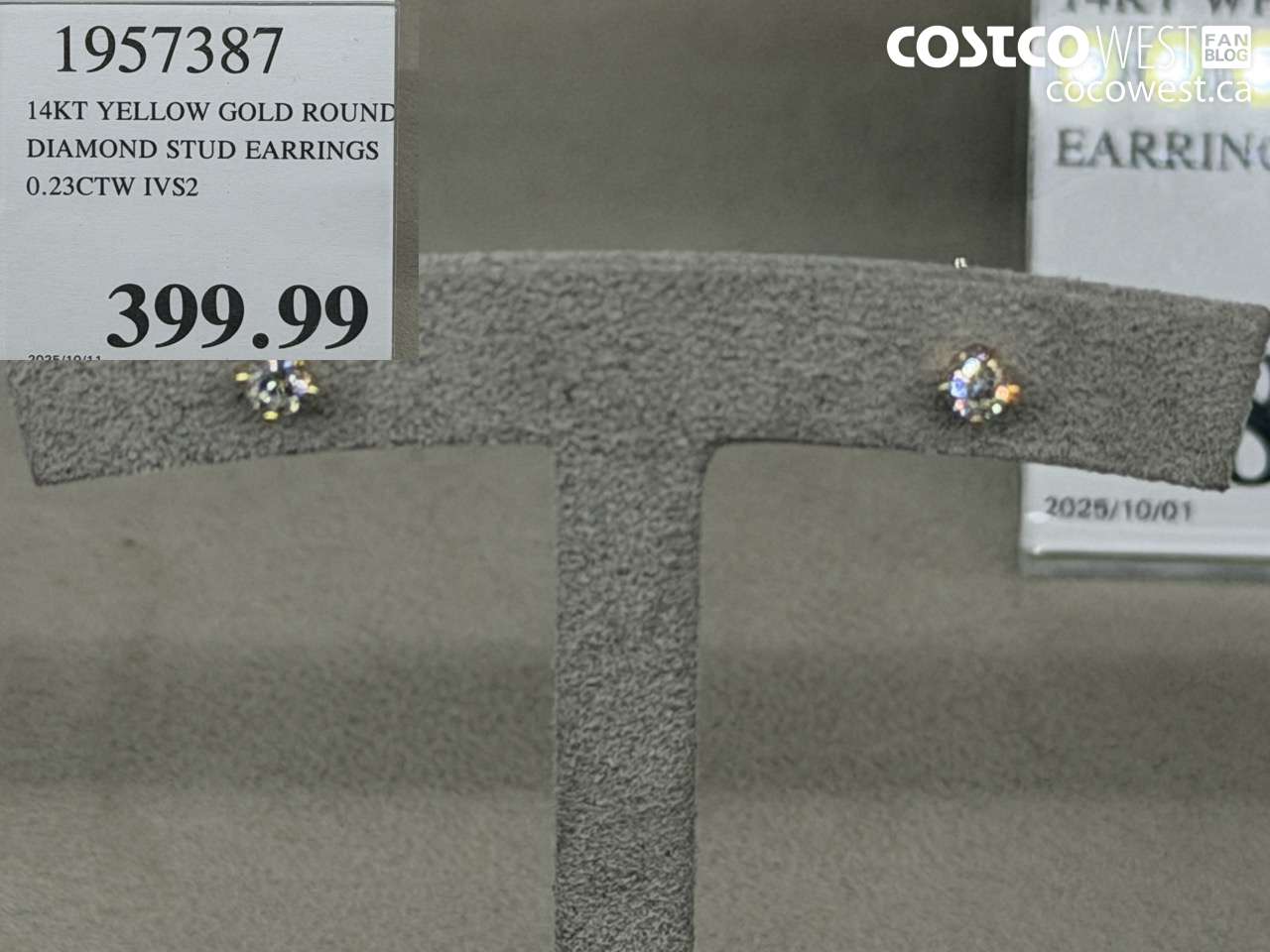 1957387 14KT YELLOW GOLD ROUND DIAMOND STUD EARRINGS 0.23CTW IVS2 $399.99