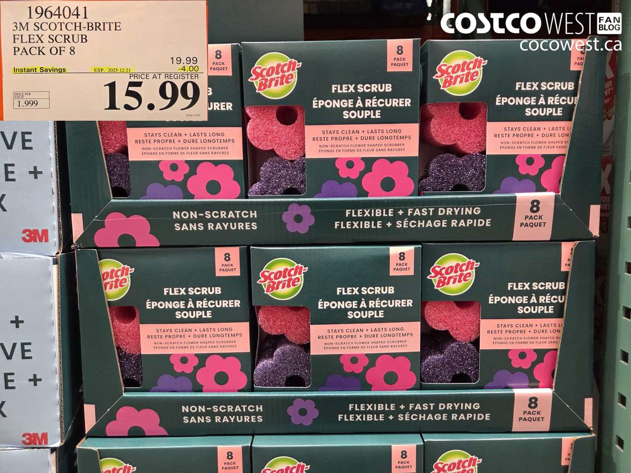 1964041 3M SCOTCH-BRITE FLEX SCRUB PACK OF 8 ($4.00 INSTANT SAVINGS EXPIRES ON 2025-12-21) $15.99