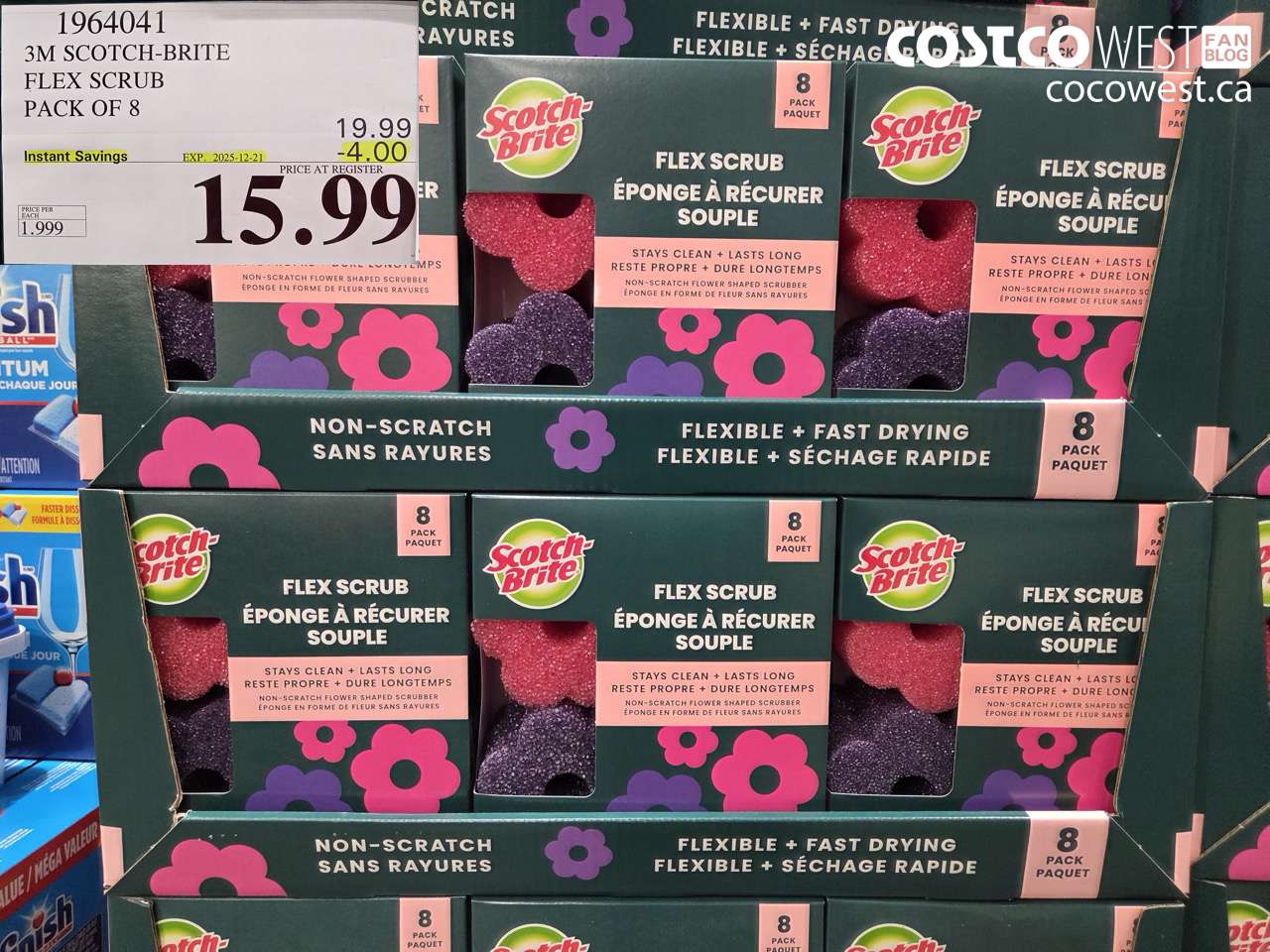 1964041 3M SCOTCH-BRITE FLEX SCRUB PACK OF 8 ($4.00 INSTANT SAVINGS EXPIRES ON 2025-12-21) $15.99