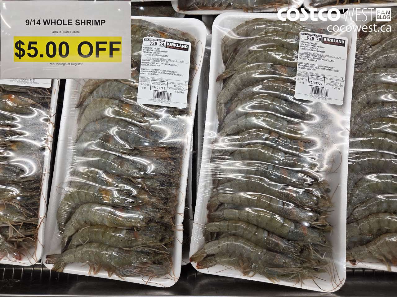 16790 9/14 WHOLE SHRIMP ($5.00 INSTANT SAVINGS)