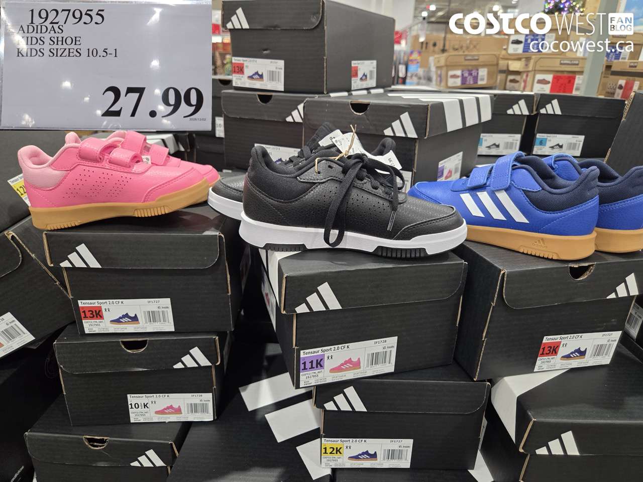 1927955 ADIDAS KIDS SHOE KIDS SIZES 10.5-1 $27.99