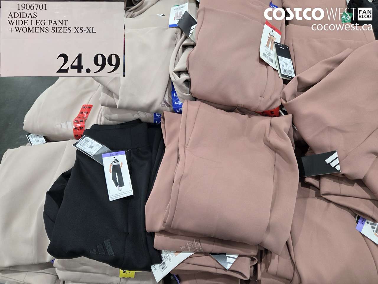 1906701 ADIDAS WIDE LEG PANT WOMENS SIZES XS-XL $24.99